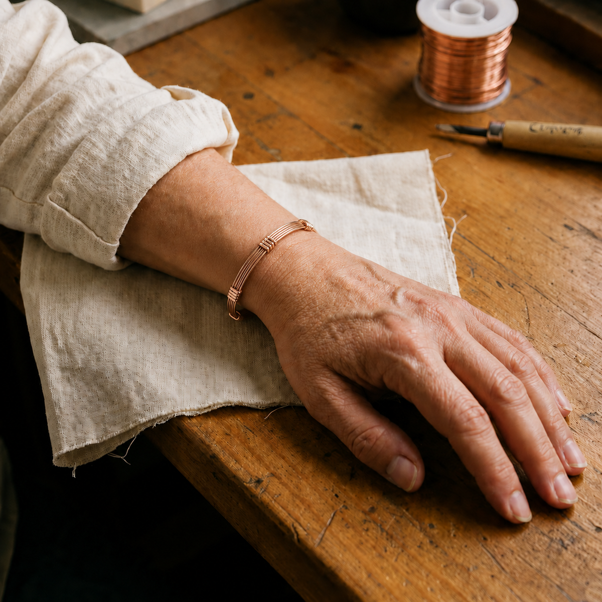 Ruth's Cord Copper Bracelet