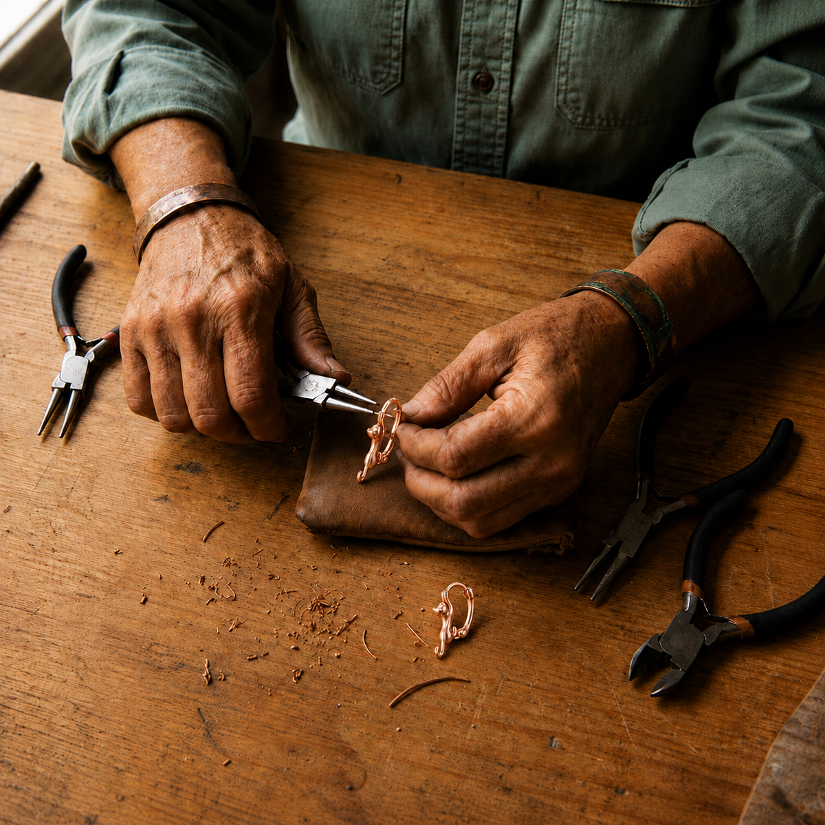 Ruth's Kiln Copper Earrings