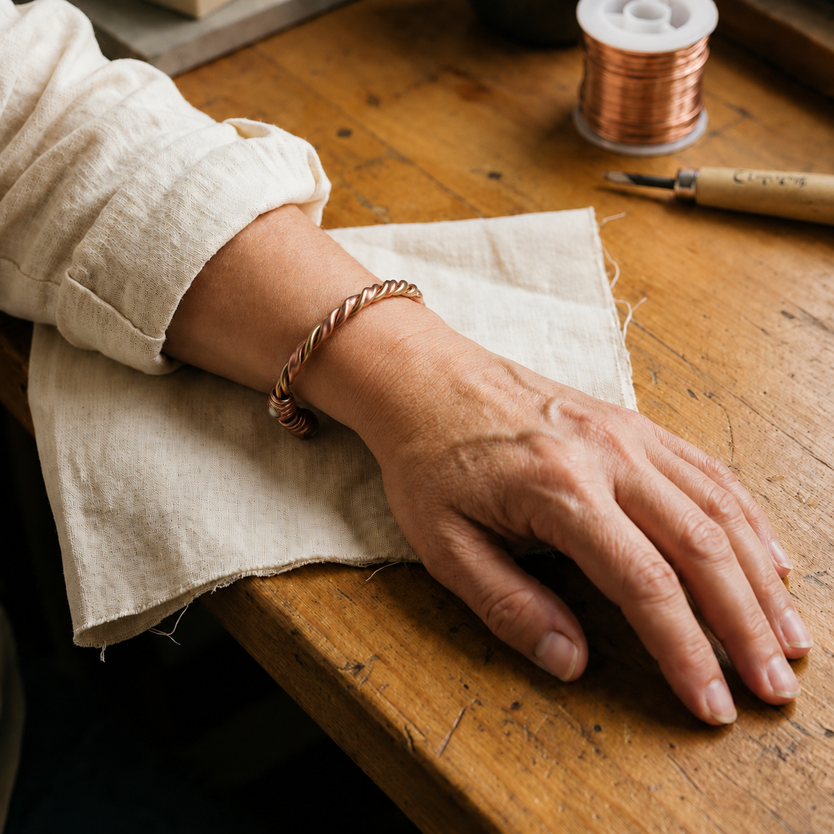 Ruth's Twine Copper Bracelet