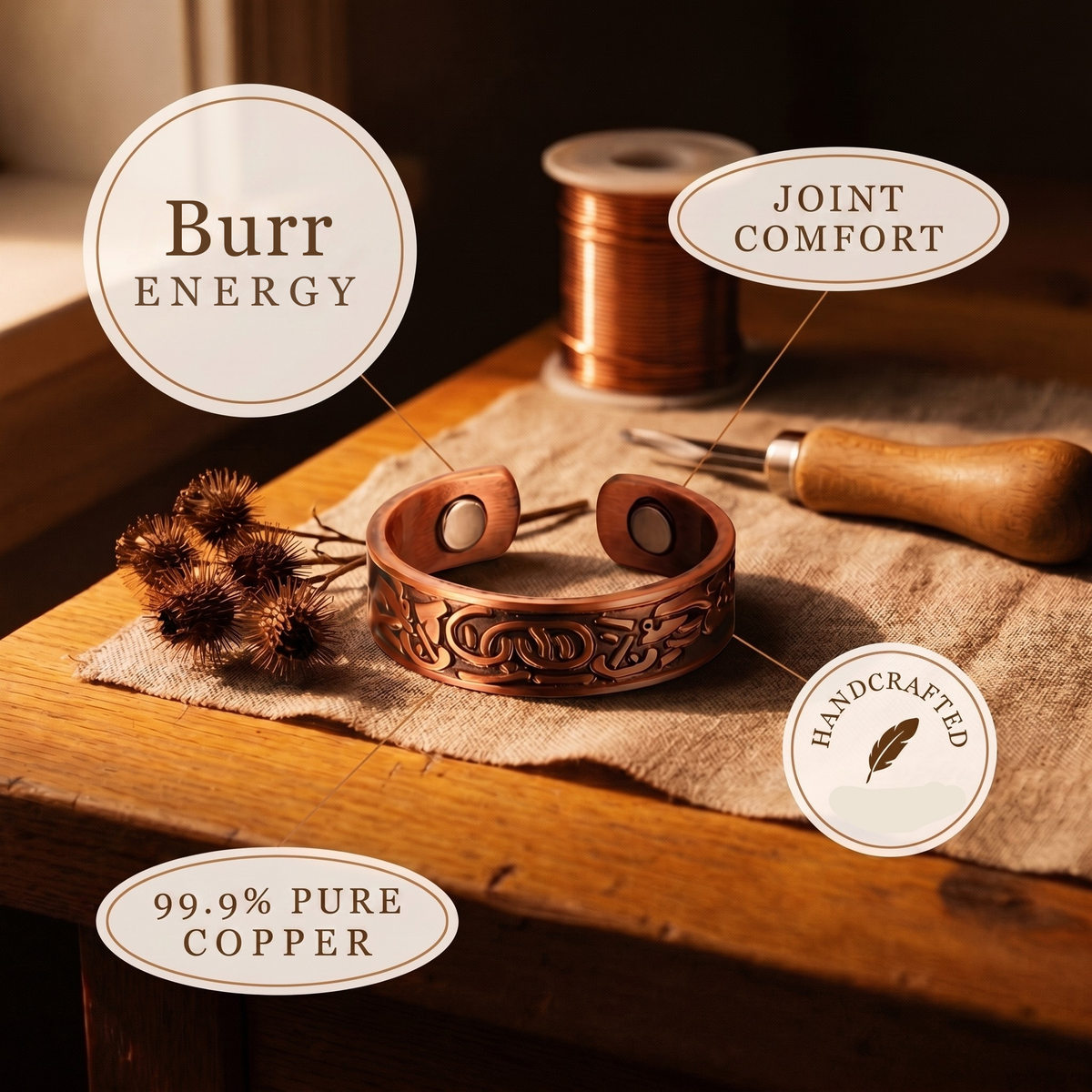Ruth's Burr Copper Ring