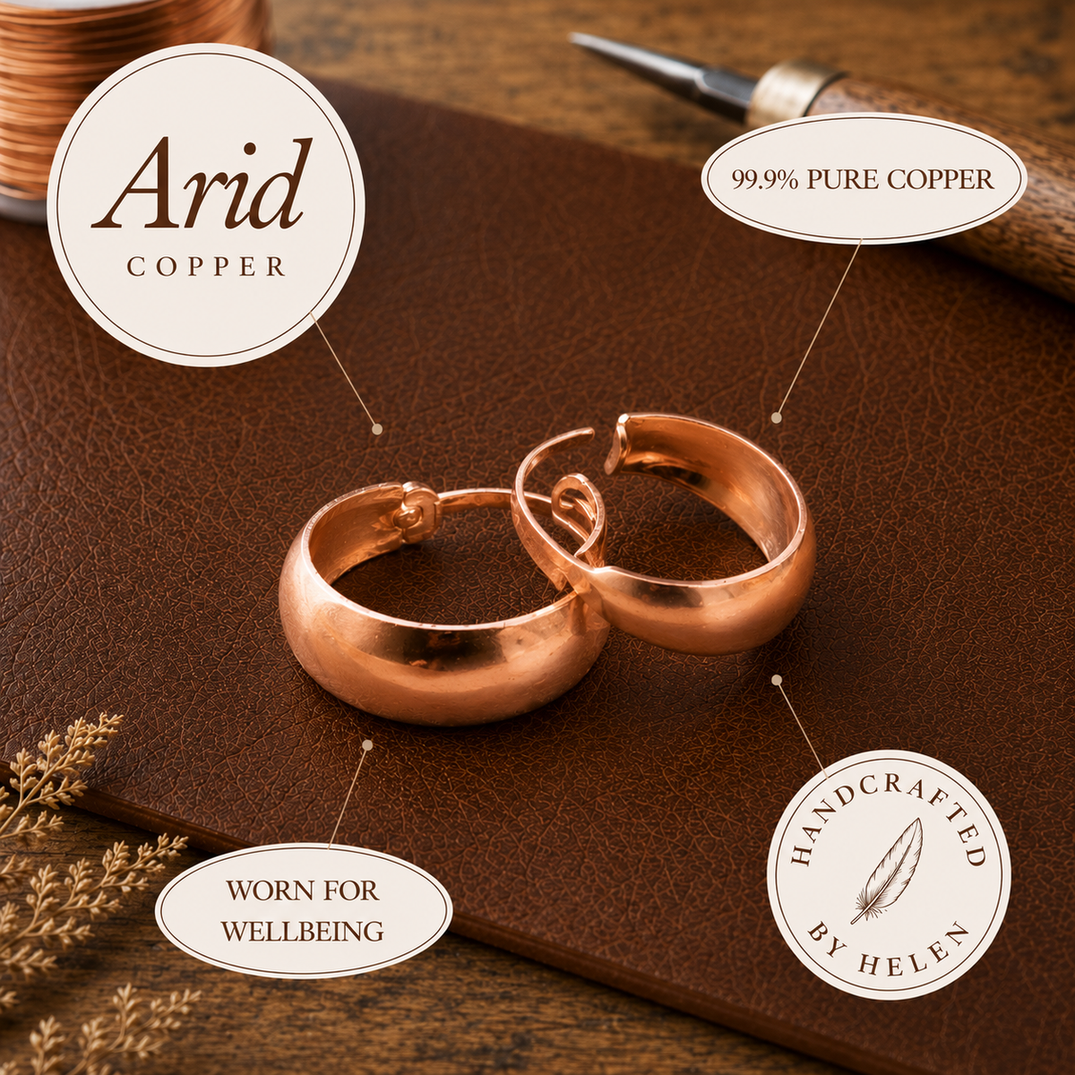 Ruth's Arid Copper Earrings