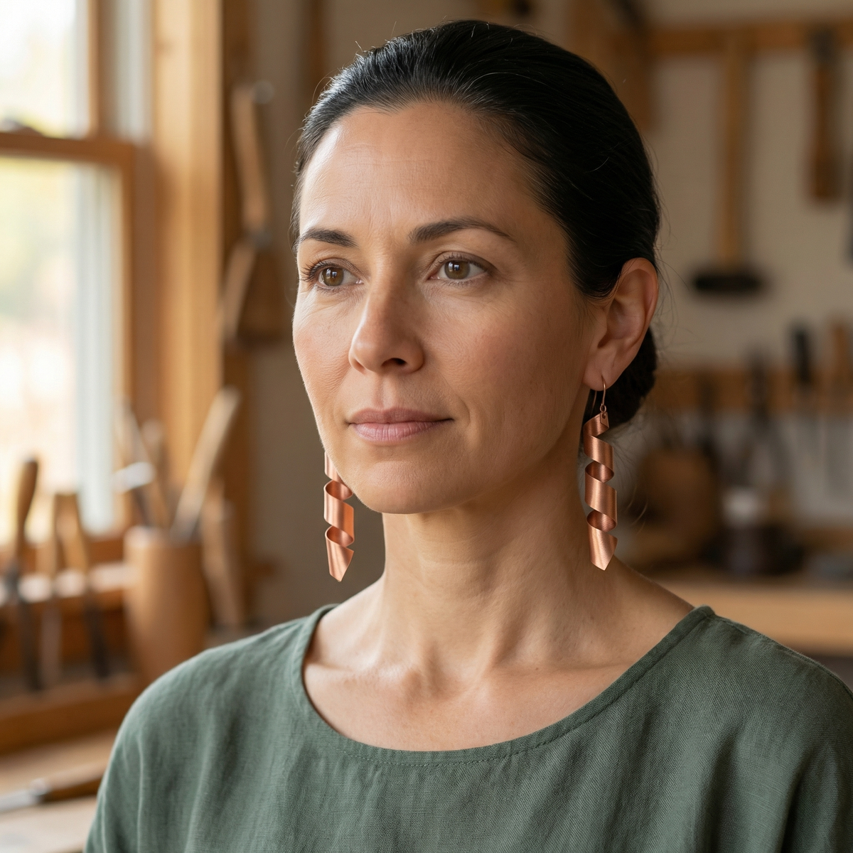 Ruth's Dusk Copper Earrings