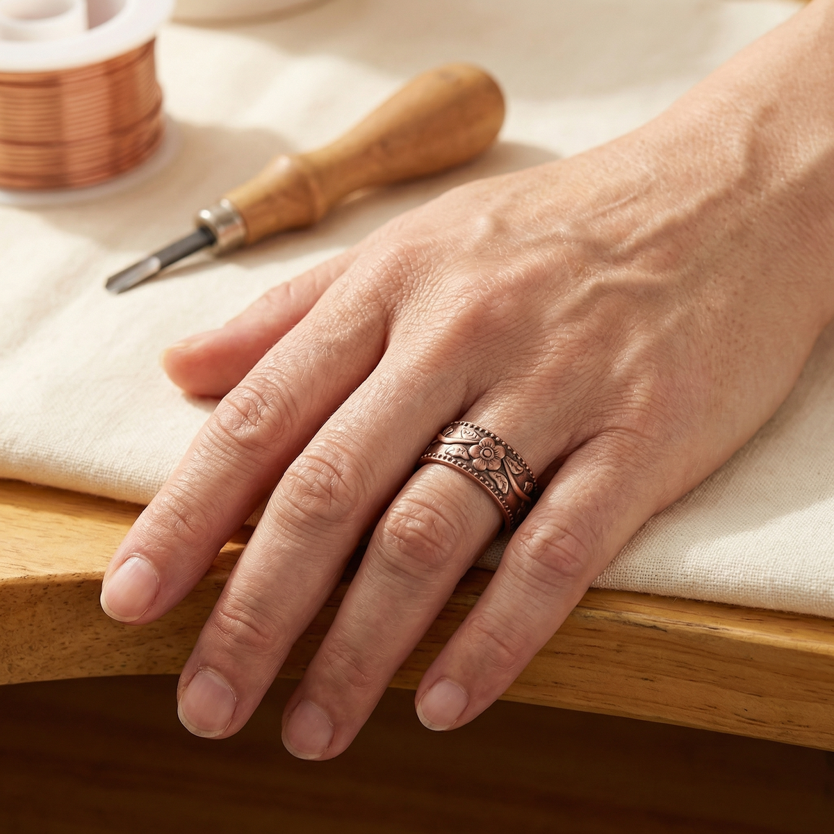 Ruth's Petal Copper Ring