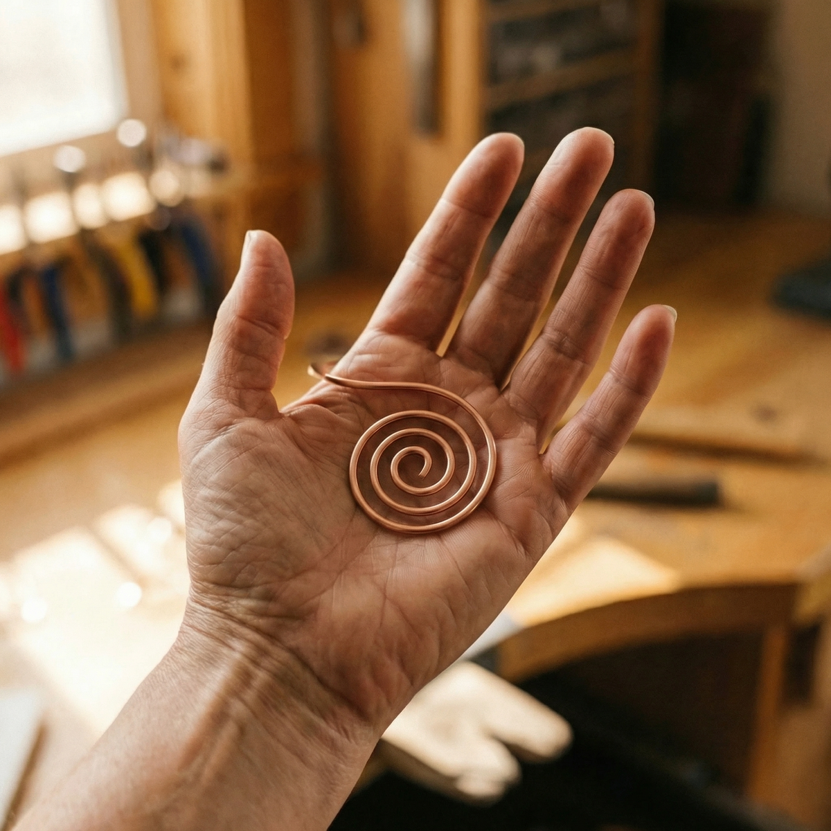 Ruth's Flow Copper Hand Spiral