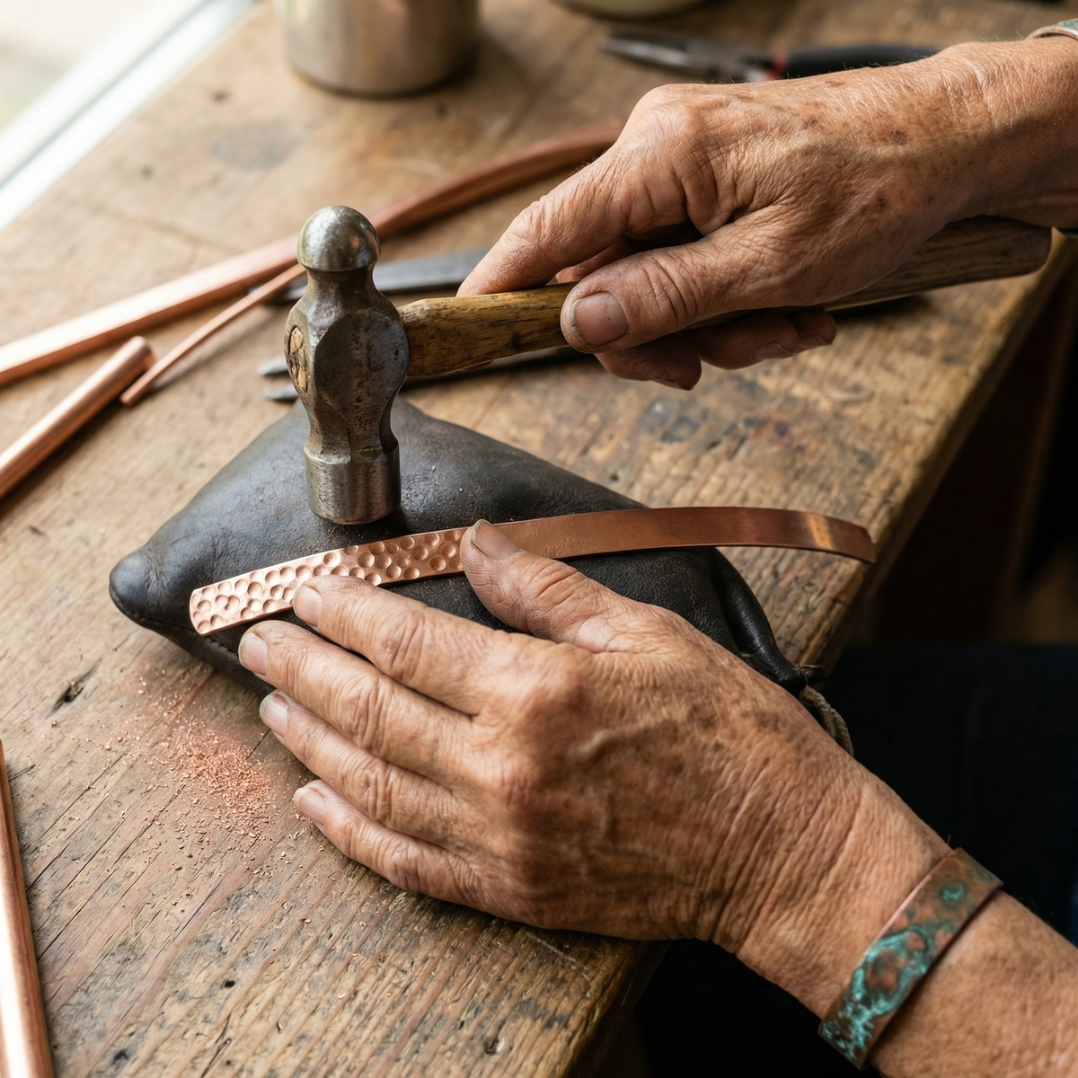 Ruth's Sand Copper Anklet