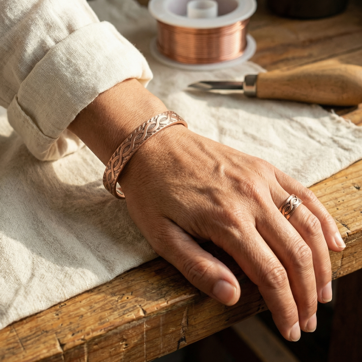 Ruth's Knot Copper Set