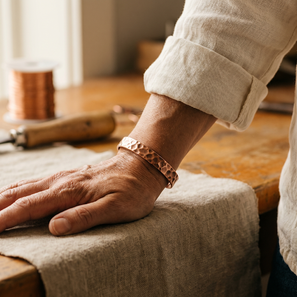 Ruth's Furrow Copper Bracelet