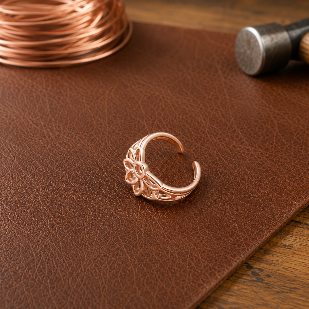 Ruth's Petal Copper Toe Ring