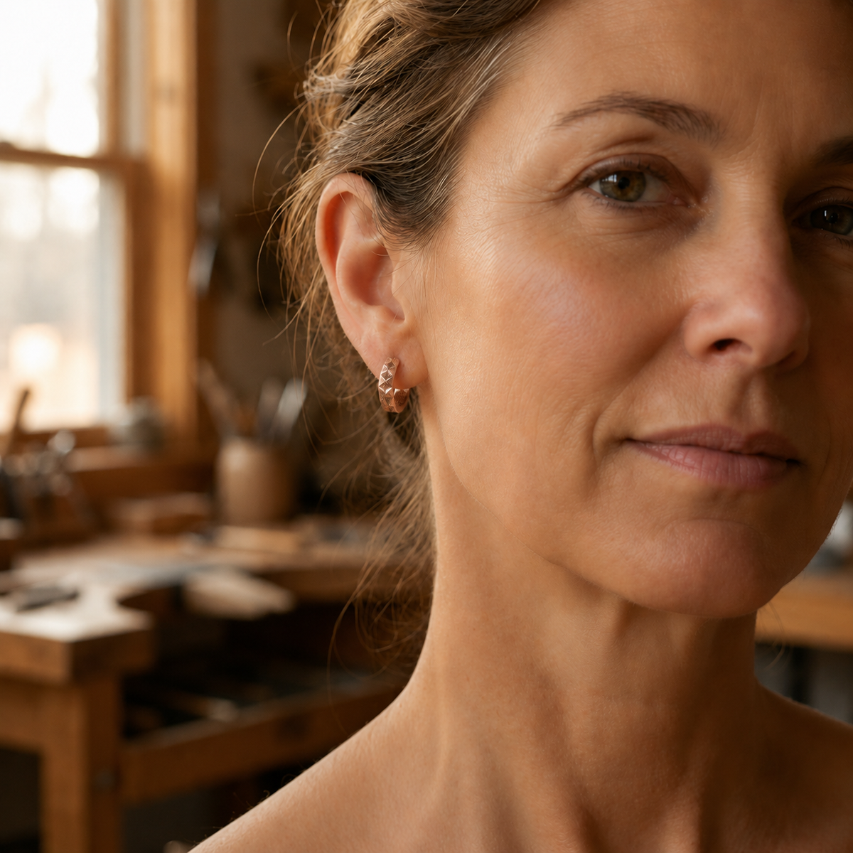 Ruth's Spike Copper Earrings