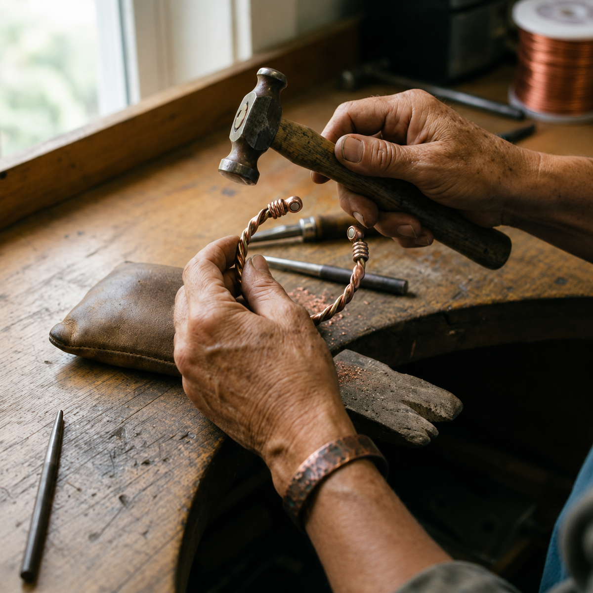 Ruth's Twine Copper Bracelet