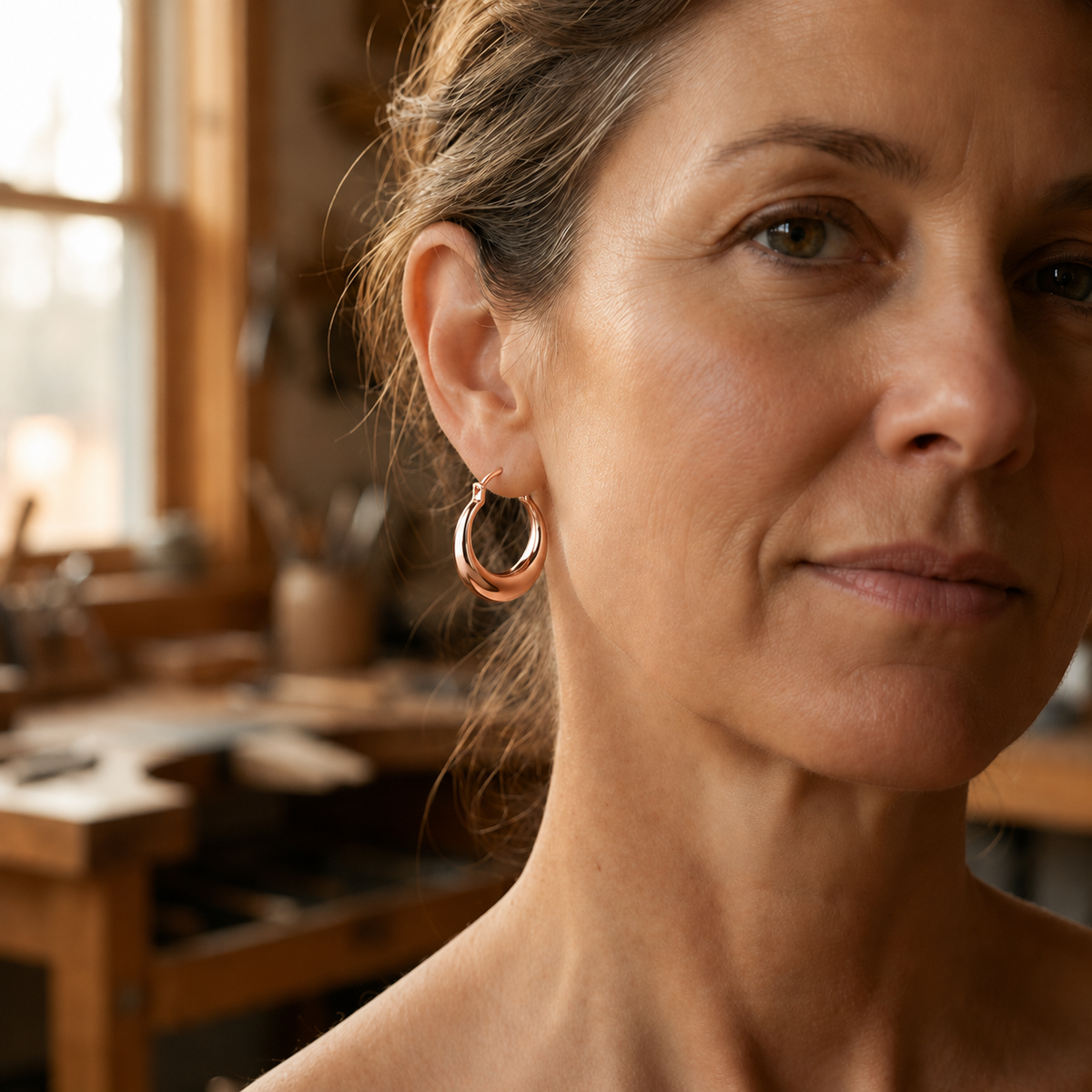 Ruth's Hoop Copper Earrings