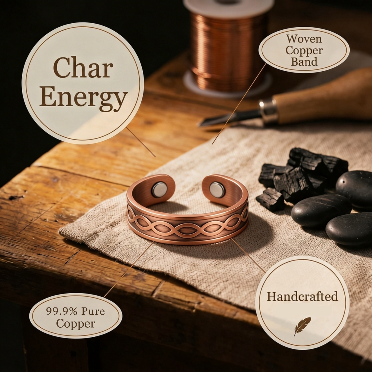Ruth's Char Copper Ring