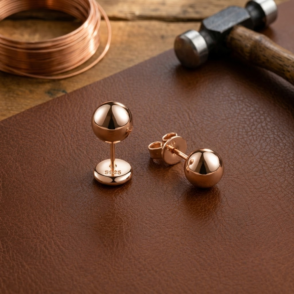 Ruth's Dome Copper Earrings