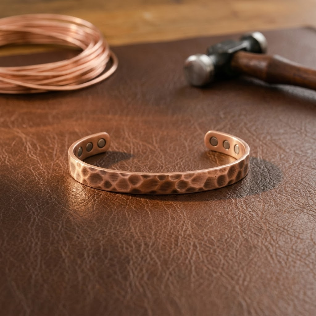 Ruth's Furrow Copper Bracelet