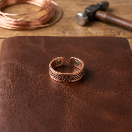 Ruth's Grid Copper Ring
