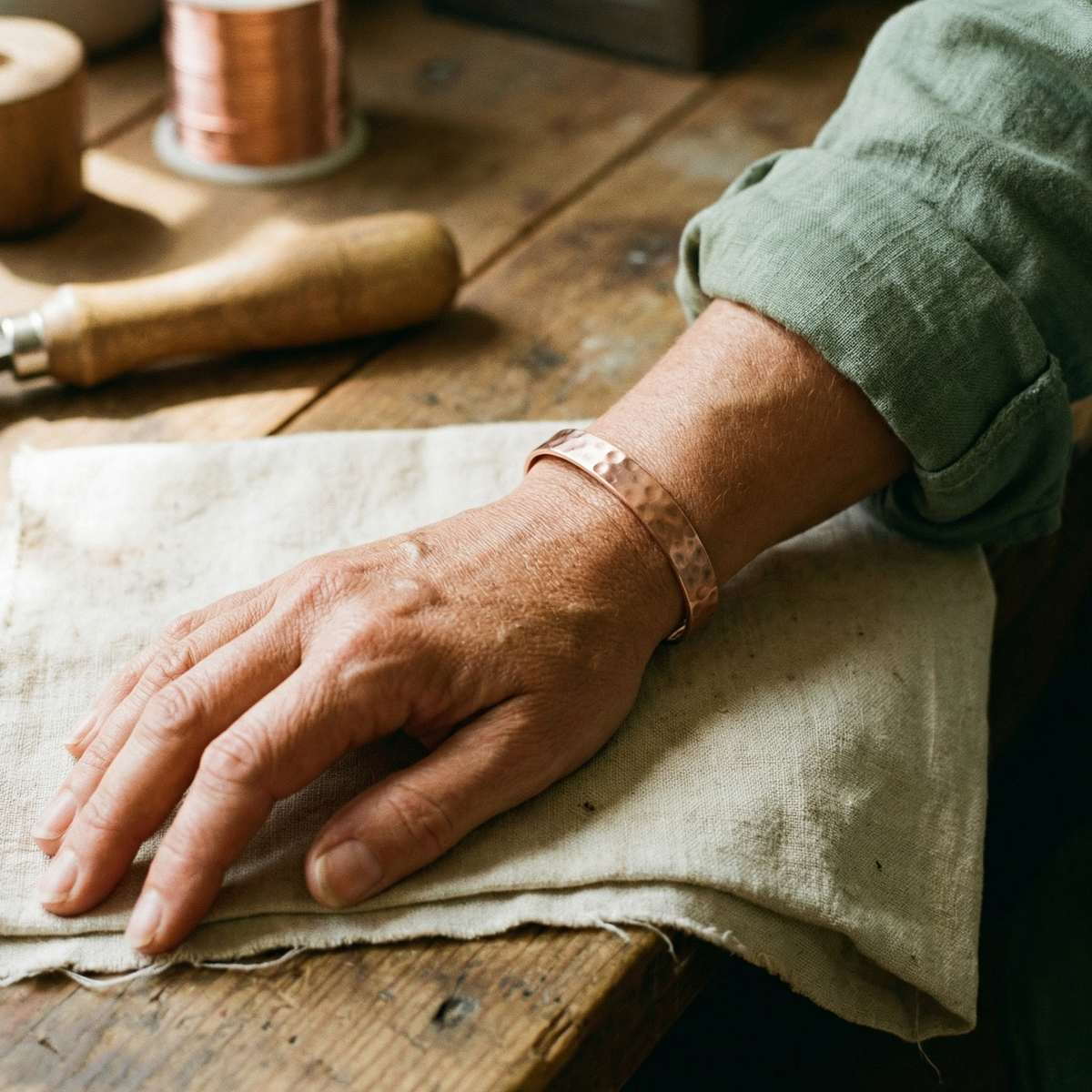 Ruth's Lodestone Copper Bracelet