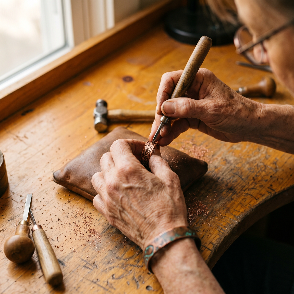 Ruth's Burr Copper Ring