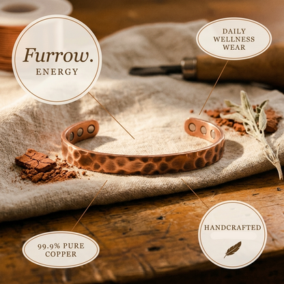 Ruth's Furrow Copper Bracelet