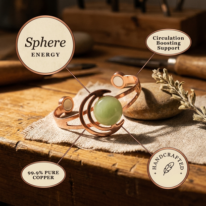 Ruth's Sphere Green Copper Bracelet