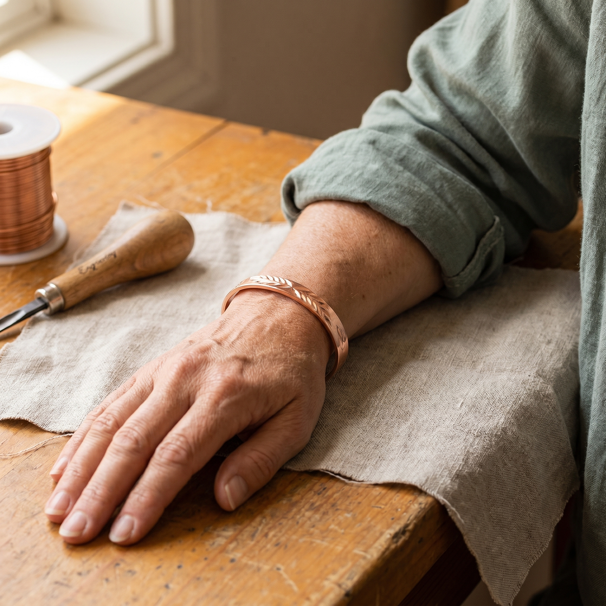 Ruth's Lunar Copper Bracelet