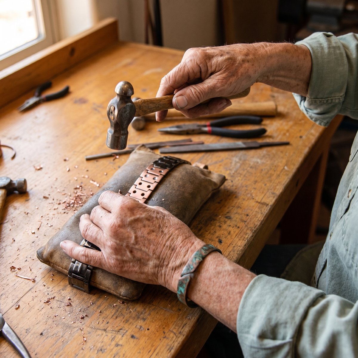 Ruth's Ochre Men's  Copper Bracelet