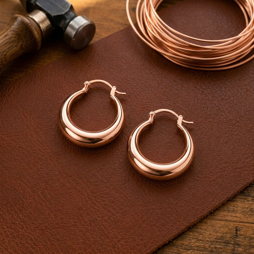Ruth's Hoop Copper Earrings