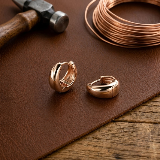 Ruth's Hull Copper Earrings