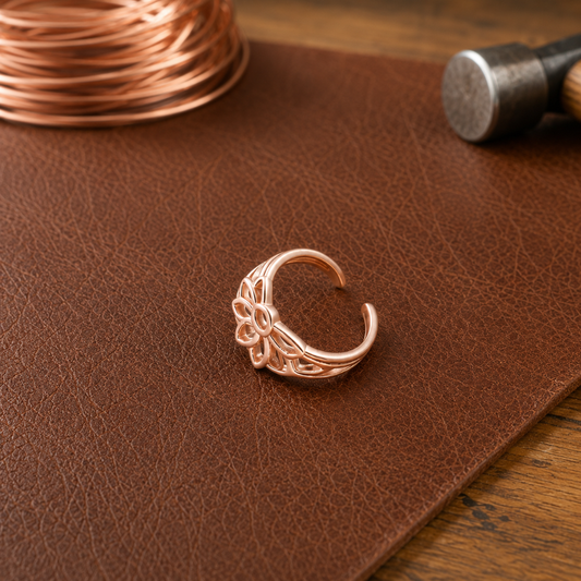 Ruth's Petal Copper Toe Ring