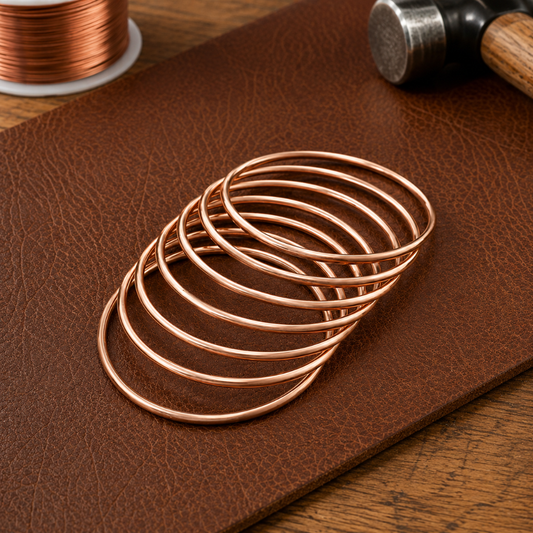 Ruth's Plain Copper Bangle Set