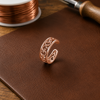 Ruth's Scroll Copper Toe Ring