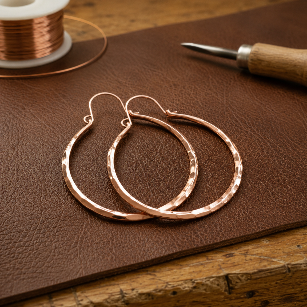Ruth's Willow Copper Earrings